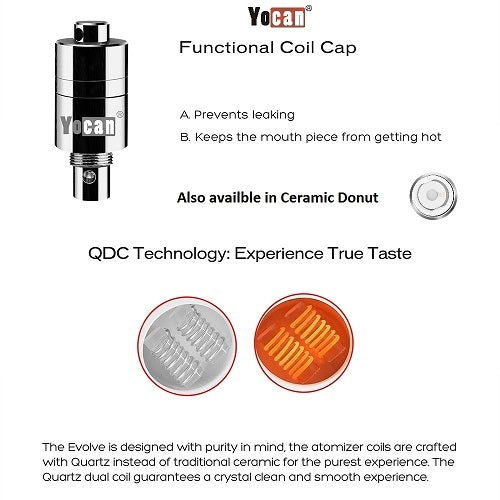 Yocan Evolve/Pandon Wax Vape Pen Replacement Coils and Caps